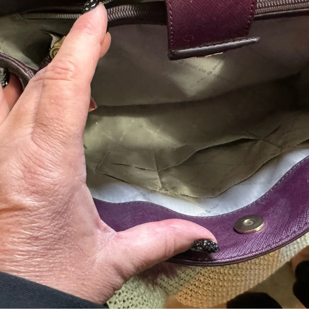 Michael Kors Purple Leather‎ Sofia Tote